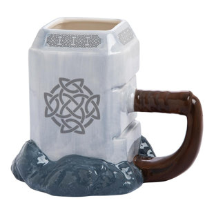 VANDOR LLC Marvel Thor Mjolnir Sculpted Coffee Mug