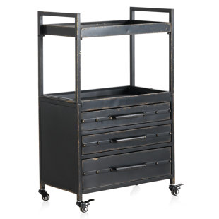 WILLISTON FORGE Branam 60cm Wide 3 -Drawer Mobile Solid Wood File Cabinet