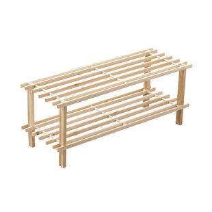 NATUR PUR 2 Tier Wooden Shoe Rack