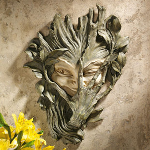 DESIGN TOSCANO Bashful Sprite Greenman Wall Plaque