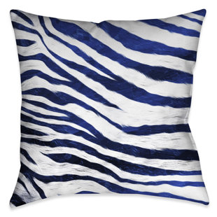 LAURAL HOME Zebra Abstract Throw Pillow