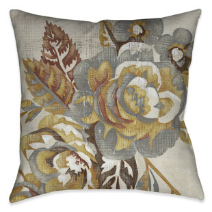 LAURAL HOME Honeyed Blooms Throw Pillow