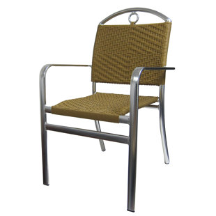 H&D RESTAURANT SUPPLY, INC. Metal Outdoor Stackable Dining Armchair