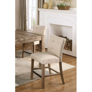 GRACIE OAKS Marlee Upholstered Counter Stool (Set of 2)