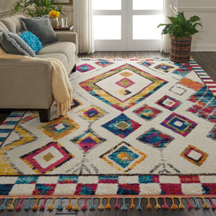 MISTANA™ BABY & KIDS Raul Moroccan Ivory/Yellow/Red Rug
