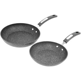 The Rock By Starfrit Aluminum Non-Stick 2 Piece Frying Pan Set