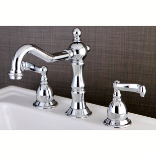 KINGSTON BRASS Heritage Widespread Bathroom Faucet with Brass Pop-Up Drain