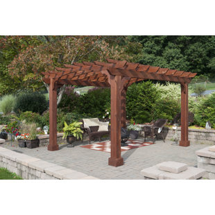 YARDCRAFT 12 Ft. W x 10 Ft. D Solid Wood Pergola