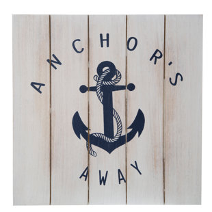 HIGHLAND DUNES Sailor Anchors Away' Graphic Art Print on Wood