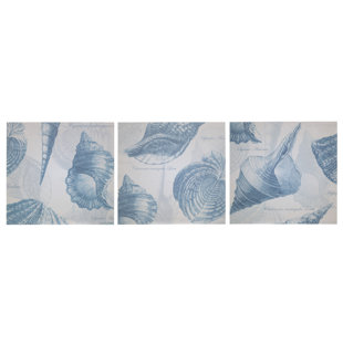 HIGHLAND DUNES Echo' 3 Piece Graphic Art Print on Wood