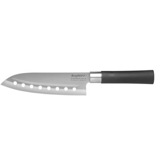 BergHOFF Essentials 7" Stainless Steel Santoku Knife with Holes