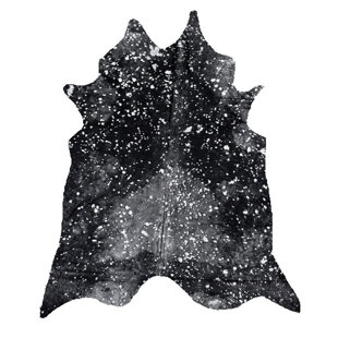 MILLWOOD PINES Henrietta Handmade Cowhide Silver/Black Rug
