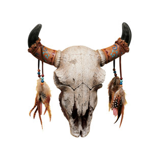 DESIGN TOSCANO Spirit of the West Cow Skull Wall Sculpture