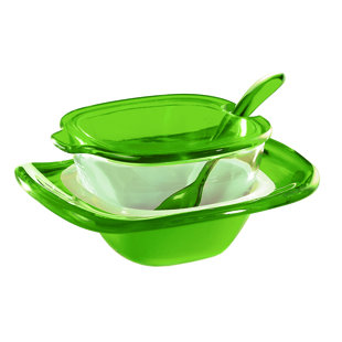 GUZZINI Acrylic & Glass 7.25 oz. Sugar Bowl with Lid and Teaspoon