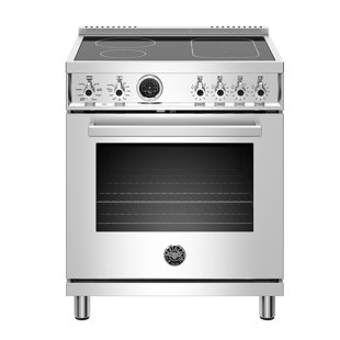 Bertazzoni 30" 4.6 Cubic Feet Electric Freestanding Range with Induction Cooktop