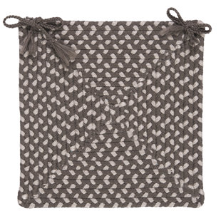 COLONIAL MILLS Tiburon Misted Gray Chair Pad (Set of 4)