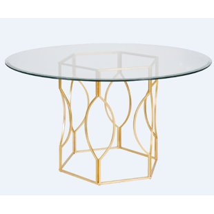 PLATA IMPORT Mystère Round Glass Dining Table