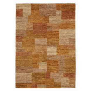 EBERN DESIGNS Ealy Hand Knotted Wool Orange Rug