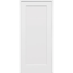 VERONA HOME DESIGN Molded Interior Door 80'' Solid + Manufactured Wood Paneled Prehung Door