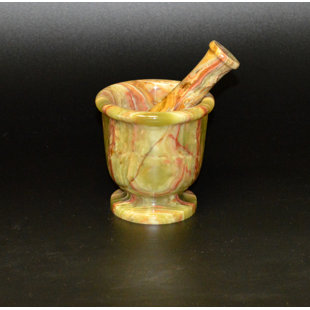 DESIGNS BY MARBLE CRAFTERS Marble Mortar And Pestle Set