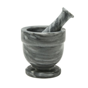 DESIGNS BY MARBLE CRAFTERS Asclepius Marble Mortar And Pestle Set