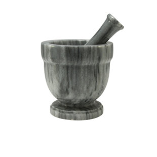 Designs by Marble Crafters Asclepius Marble Mortar and Pestle Set