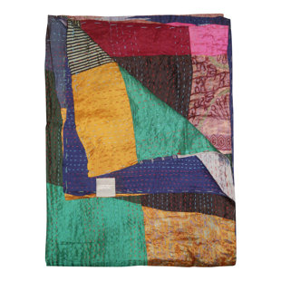 TAJ HOTEL Kantha Handmade Throw Blanket