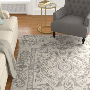 ASTORIA GRAND Lendella Oriental Handmade Tufted Wool Smoke Area Rug