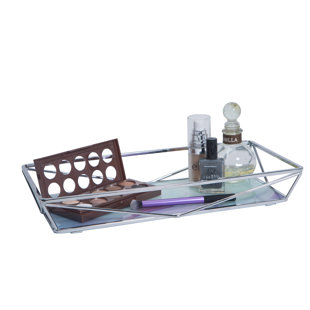 MERCER41 Wenger Marble Metallic Agate Design Geometric Vanity Tray