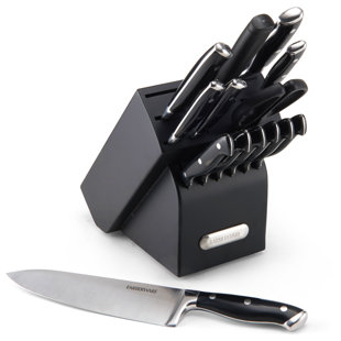 FARBERWARE 15-Piece Pro Forged Triple Riveted Knife Block Set