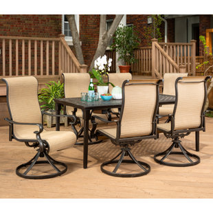 BRAYDEN STUDIO® Sweeten 6 - Person Rectangular Outdoor Dining Set with Cushions