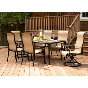 BRAYDEN STUDIO® Sweeten 6 - Person Rectangular Outdoor Dining Set with Cushions