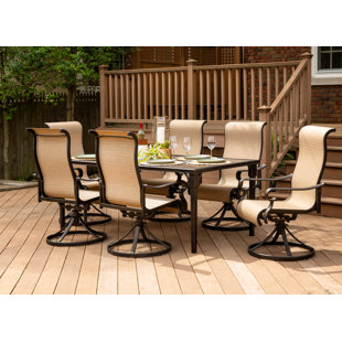 BRAYDEN STUDIO® Sweeten 6 - Person Rectangular Outdoor Dining Set with Cushions