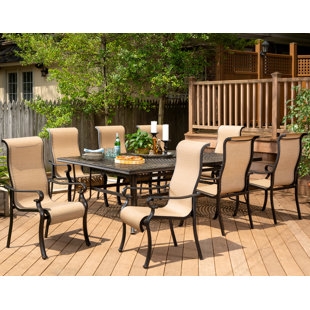 BRAYDEN STUDIO® Sweeten Rectangular 8 - Person Outdoor Dining Set with Cushions