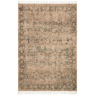 JUSTINA BLAKENEY X LOLOI Cornelia Handwoven Natural/Teal Area Rug