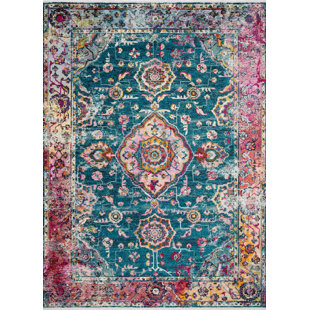 JUSTINA BLAKENEY X LOLOI Silvia Performance Teal/Berry Rug