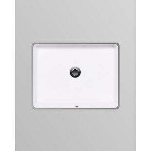 ICERA Karo Vitreous China Rectangular Undermount Bathroom Sink with Overflow