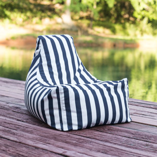 EBERN DESIGNS Small Sunbrella Outdoor Friendly Kids Bean Bag Chair & Lounger