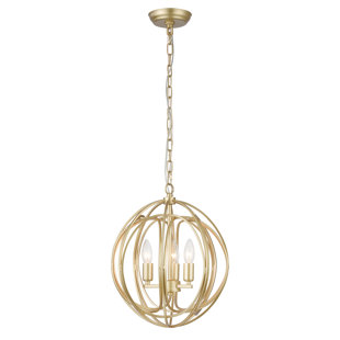 MERCER41 Twedt 3 - Light Gold Candle Style Pendant