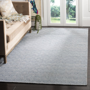 GEORGE OLIVER Bursaite Flatweave Blue Rug