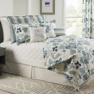 VICTOR MILL Savannah Cotton Blend Floral Comforter Set