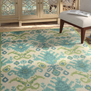 BUNGALOW ROSE Humeston Performance Blue/Green Rug