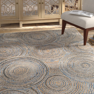 BUNGALOW ROSE Abhay Hand Woven 50% Jute, 50% Cotton Geometric Rug