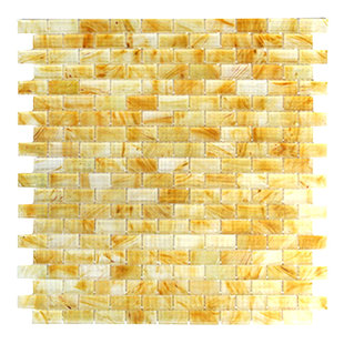 ABOLOS Amber 0.5" x 1.25" Glass Mosaic Wall & Floor Tile