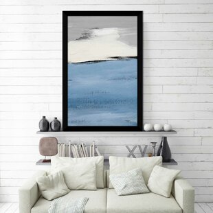 PICTURE PERFECT INTERNATIONAL 'Blue Flatlands II ' by Lanie Loreth Framed Acrylic Painting Print on Acrylic