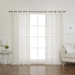 BEST HOME FASHION, INC. Polyester Room Darkening Curtain Pair (Set of 2)
