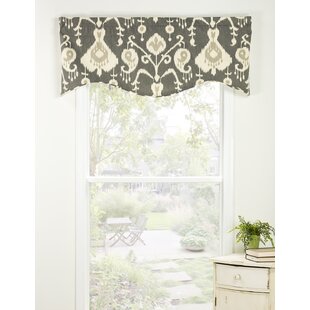 THOMASVILLE AT HOME Winston Ikat Cotton Scalloped 52'' W Window Valance