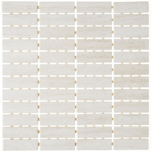 ITONA TILE 1" x 3" Ceramic Mosaic Tile in Editorial White