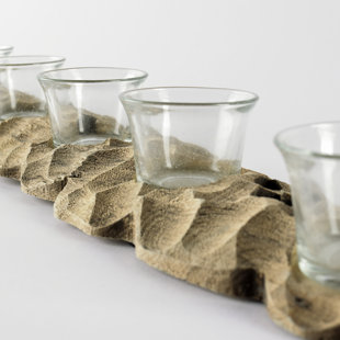 UNION RUSTIC 3" Wood Tabletop Tealight Holder