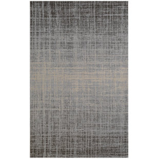 BAKERO Shiraz Abstract Machine Woven Silver Area Rug